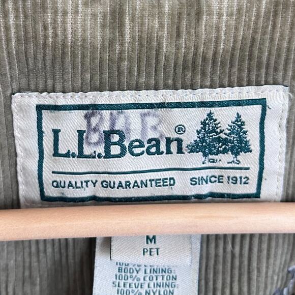 LL Bean Hunting Dog Corduroy Womens Chore Coat Barn Jacket Size MP Embroidered - Picture 11 of 15